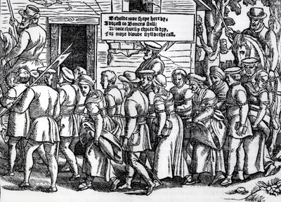 Protestants, Roped Together, Being Led to London for Trial, from 